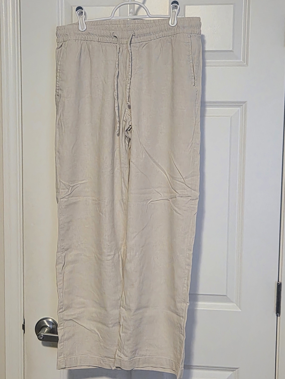 Old Navy Light Cream Wide-Leg  Drawstring Pants